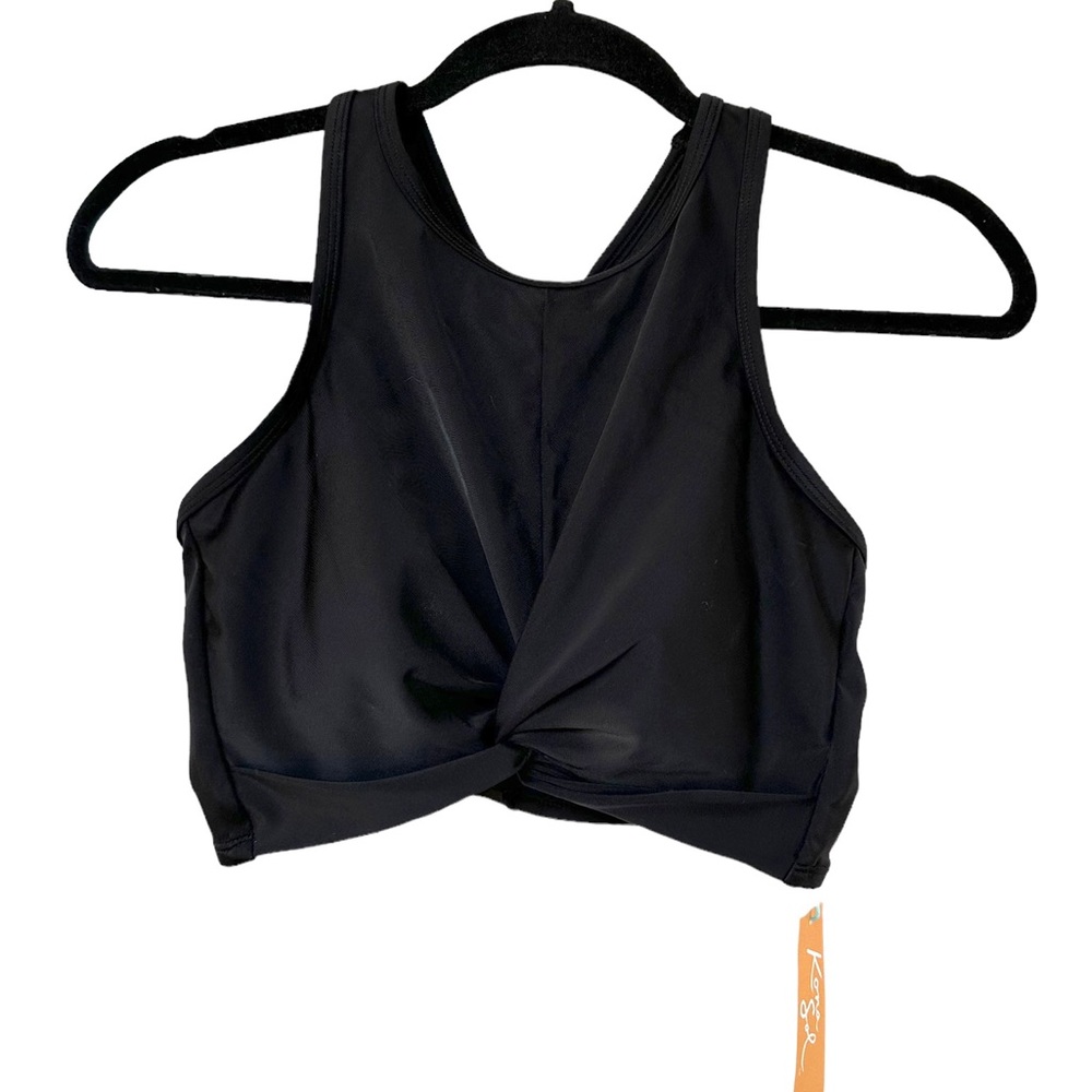 Target Black Twist-Front High Neck Bikini Top